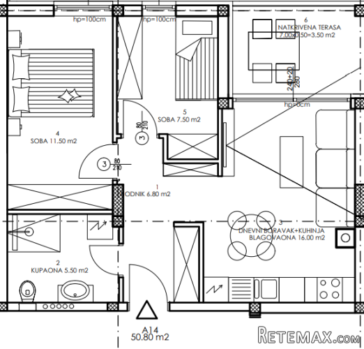 Novogradnja Veli Vrh - 1. kat, 50 m2 (A14) - 3