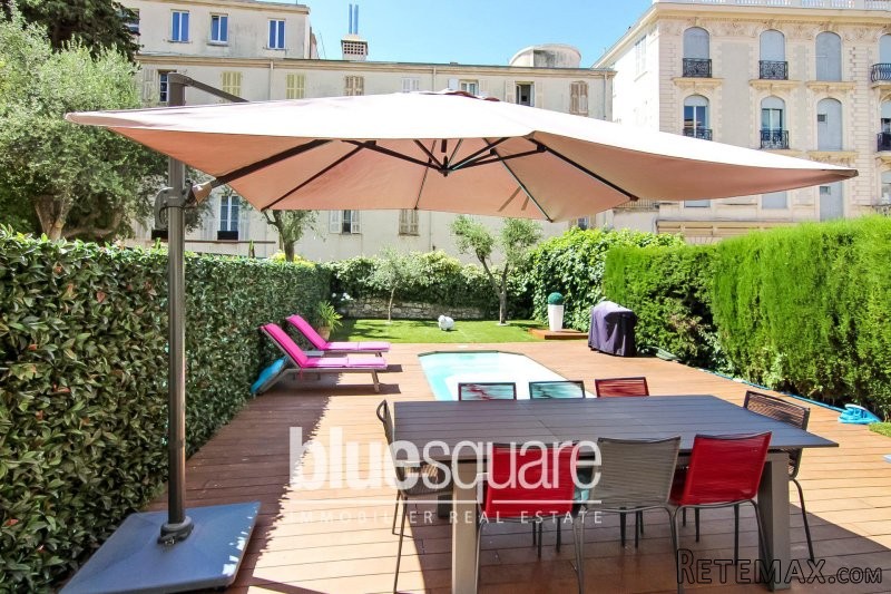Garden level apartment villa with pool..