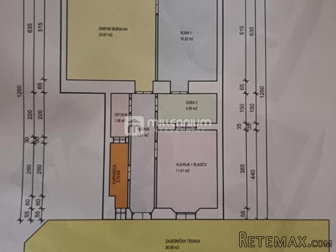 Rijeka, Centar, 66.89m2, 2 sobni stan - 2