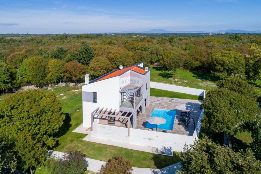 Istra, Svetvinčenat - kuća za odmor s bazenom, pogled more - 4