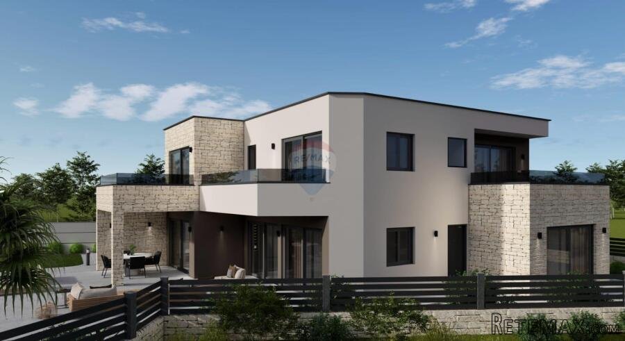 Istra, Poreč, okolica-moderna kuća novogradnja s pogledom na