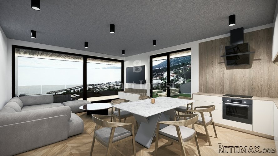 IČIĆI, stan 2S+DB s pogledom na more u novogradnji s b.. - 2