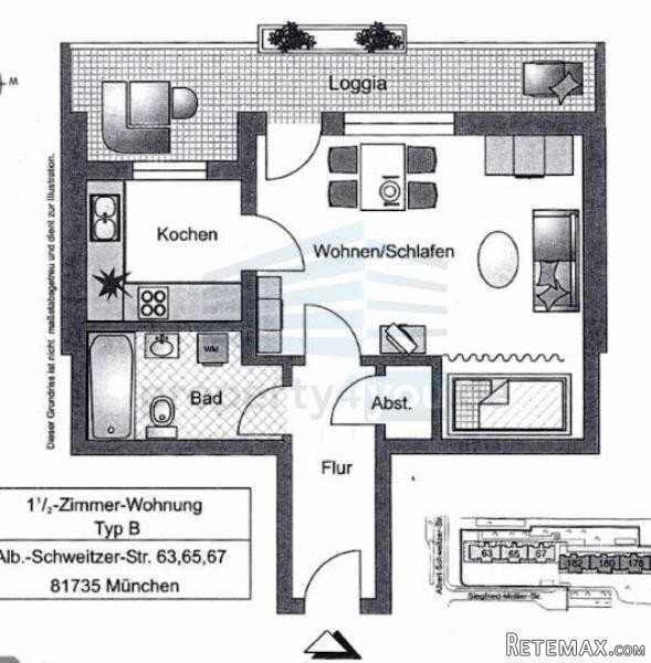 Moblierte 1,5 Zimmer Wohnung mit.. - 2