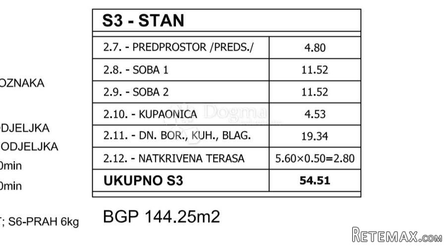 Novogradnja Valdebek- 2SS+DB 1.kat - 2