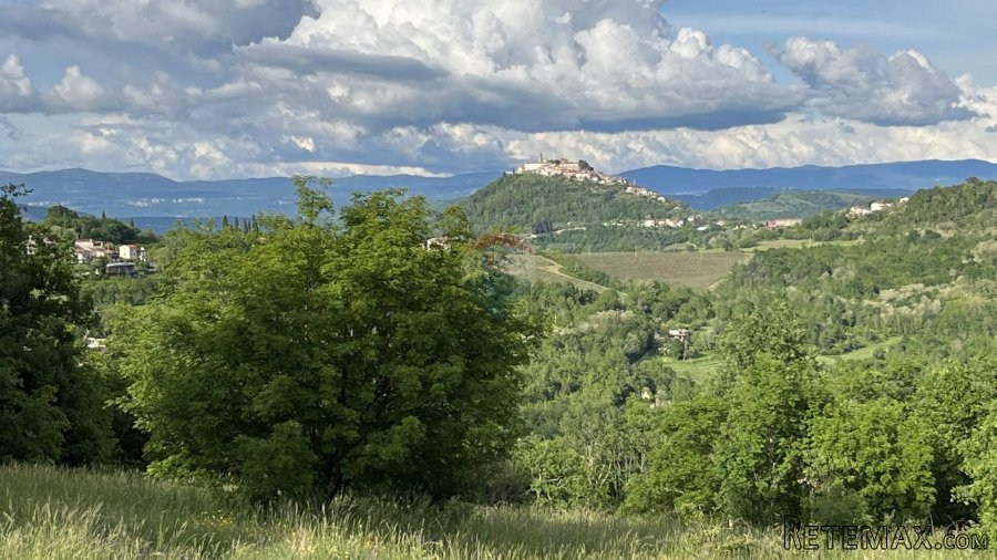 Motovun - okolica, građevinsko zemljište sa prekrasnim pogle