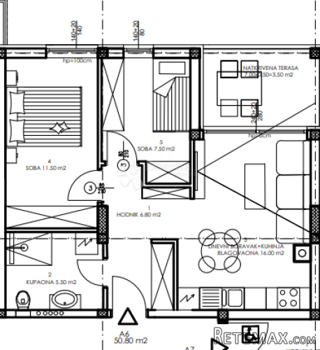 Novogradnja Veli Vrh - prizemlje, 50 m2 (A6) - 2