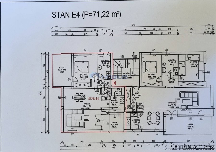 Zagreb, Gajnice - dvosobni stan 71,22m2