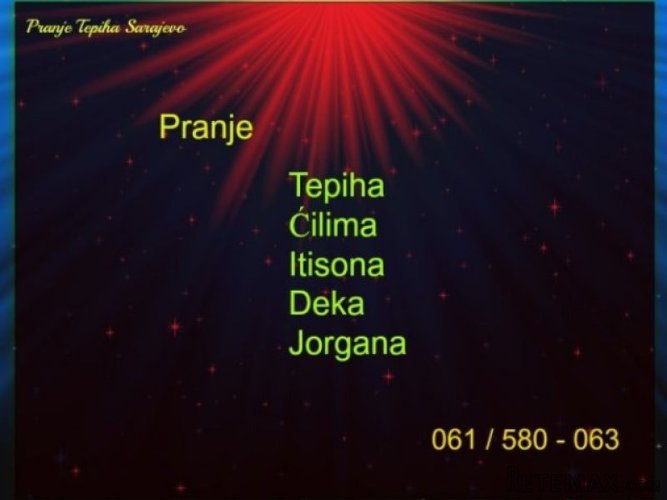 Pranje Tepiha Sarajevo 061 580 063