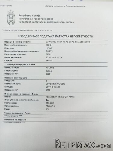 Na prodaju plac od 16.51ari Rajac-Cacak - 3