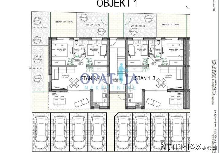 Vir, apartman 1S1, 100m do plaže južna strana - 2