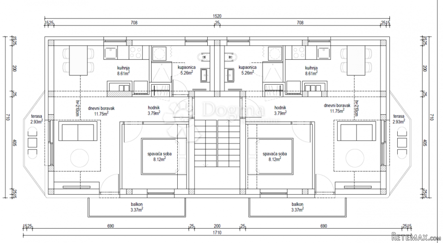 Prodaja stana novogradnja, 53,42 m2, 2. kat, 2S - 8