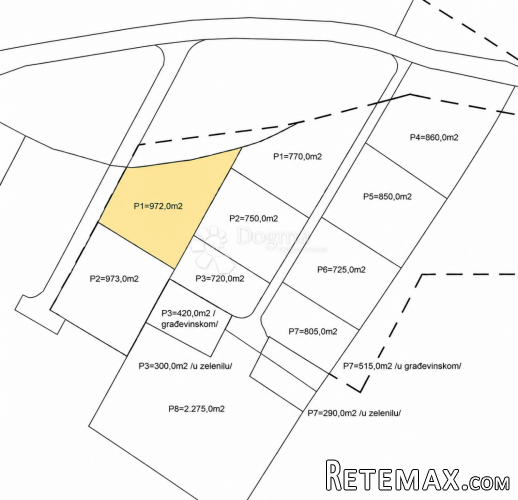 Parcela s panoramskim pogledom P1 - lijevo