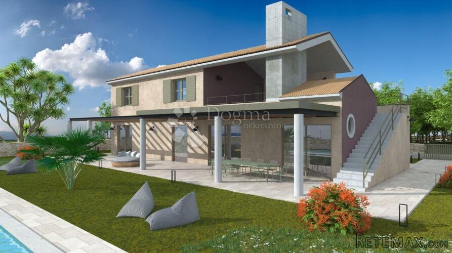 Svetvinčenat, luksuzna vila s 3 spavaće sobe, pogled more!