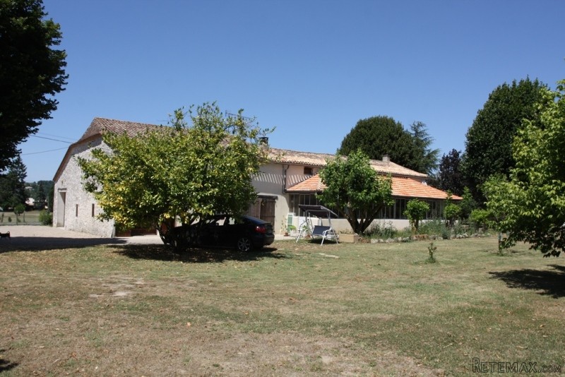 Single Story Stone House With Large..