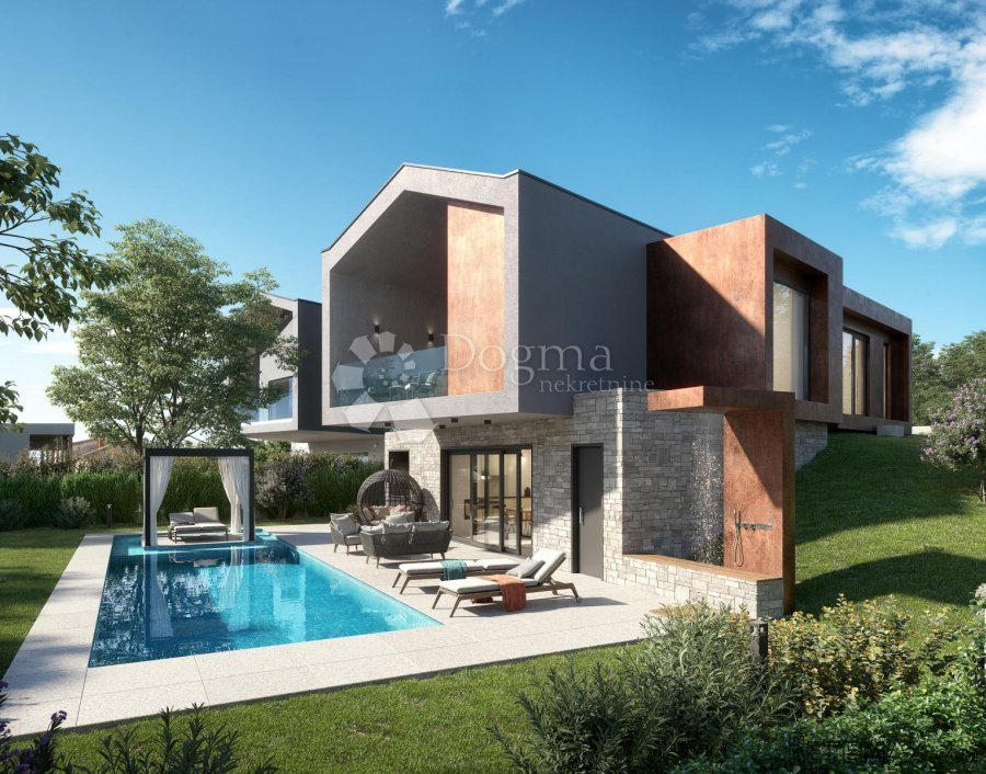 MODERNA ARHITEKTURA, VILLA S BAZENOM 56m2
