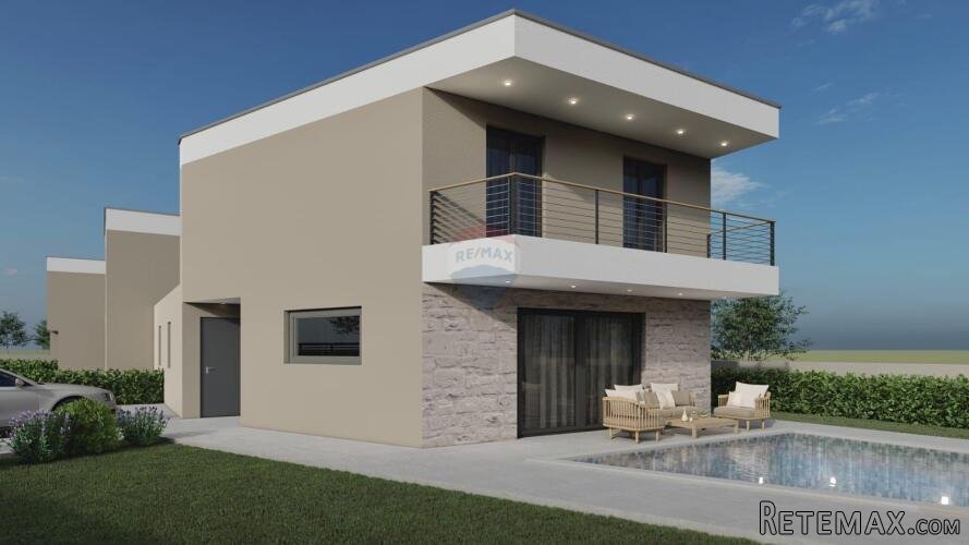 Poreč okolica, kuća u nizu s bazenom 115 m2