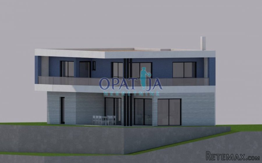 Krk/Kornić, vila s bazenom, pogled more na Marinu Punat
