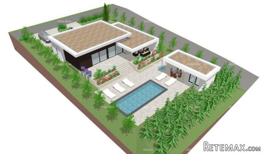 Prodaje se građevinsko zemljište, 900 m2, s projektom za v..