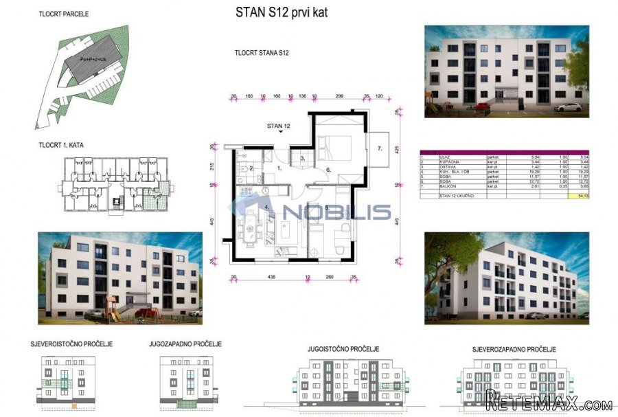 Zagreb (Retkovec), 3-sob, 54,13 m2, S12 NOVOGRADNJA - 3