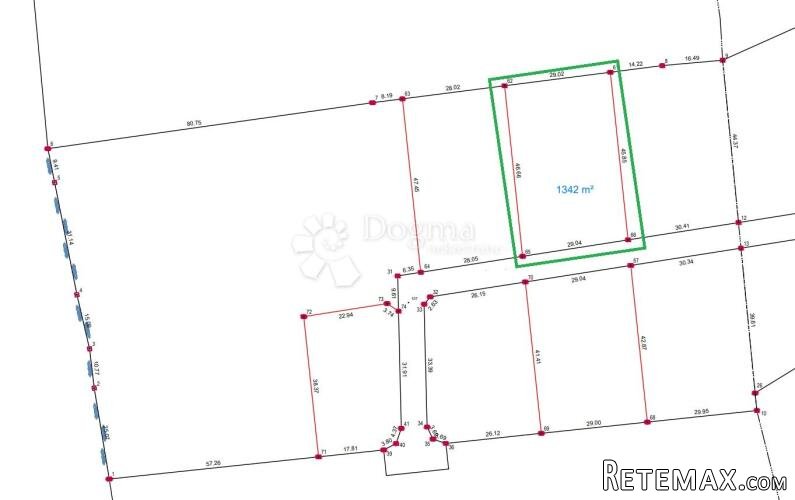 Građevinsko zemljište u okolici Labina - 1342 m2 - 2