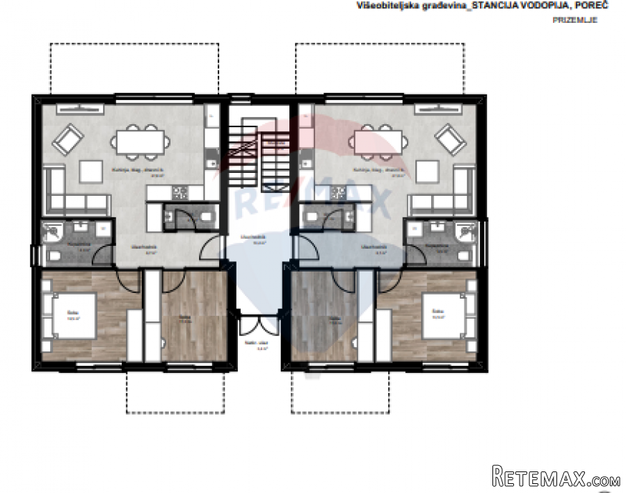 Poreč, okolica, stan u novogradnji od 66,10 m2 sa vrtom i - 3
