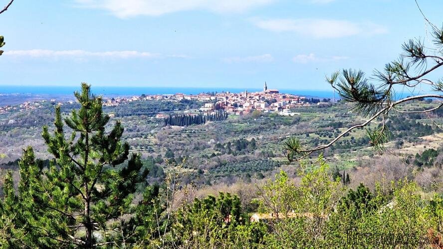 Istra,Krasica-Građevinsko zemljište s pogledom na more