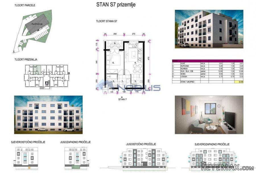 Zagreb (Retkovec), 2-sob, 33,86 m2, S7 NOVOGRADNJA - 9