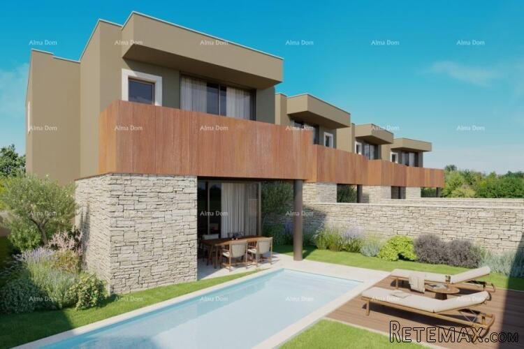 Bale. Moderna kuća u nizu s bazenom, 148,56 m²