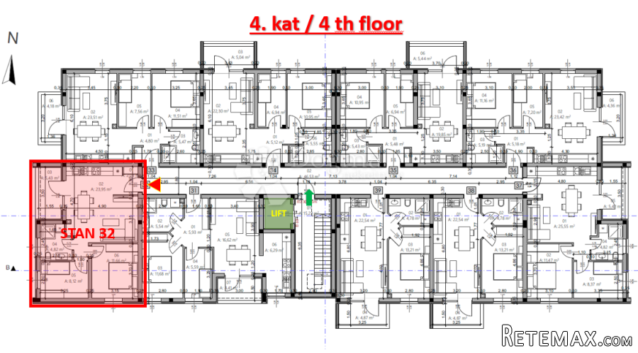 MONVIDAL STAN 32 - 2S+DB, 4. kat - 3