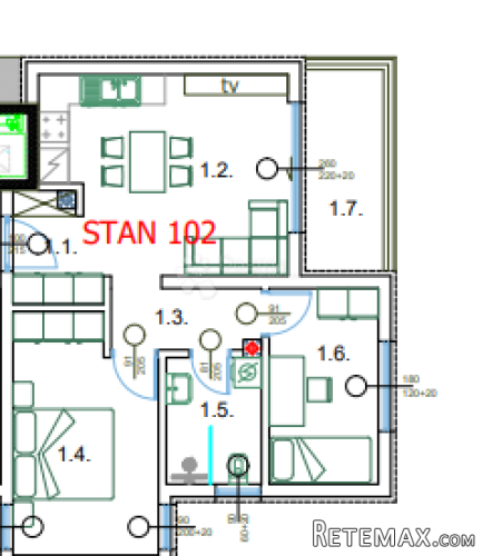 Novogradnja Pula centar - 58 m2, 3. kat (S302) - 3