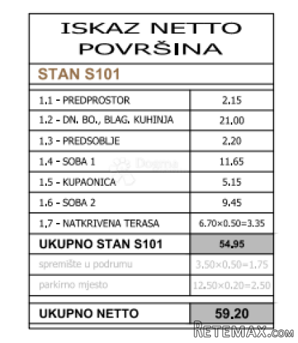 Novogradnja Pula centar - 59 m2, 3. kat (S301) - 2