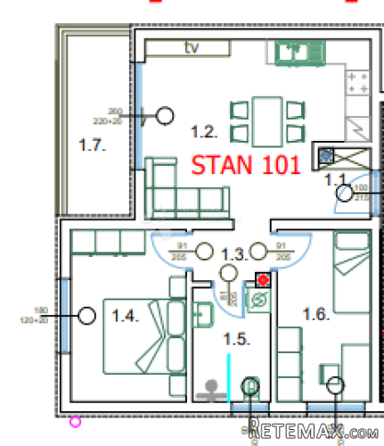 Novogradnja Pula centar - 59 m2, 3. kat (S301) - 3
