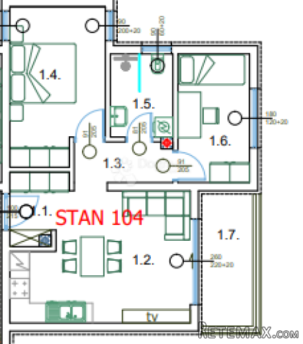 Novogradnja Pula centar - 59 m2, 1. kat (S104) - 3
