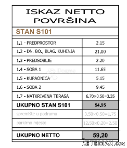 Novogradnja Pula centar - 59 m2, 1. kat (S101) - 3