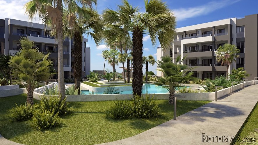 Los apartamentos se ubican en Villamartín, en un complejo..