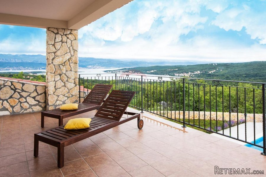Otok Krk, Dobrinj villa sa bazenom i pogledom na more - 7