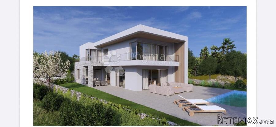 Građevinska parcela 554 m² sa projektom za modernu vilu sa b - 2