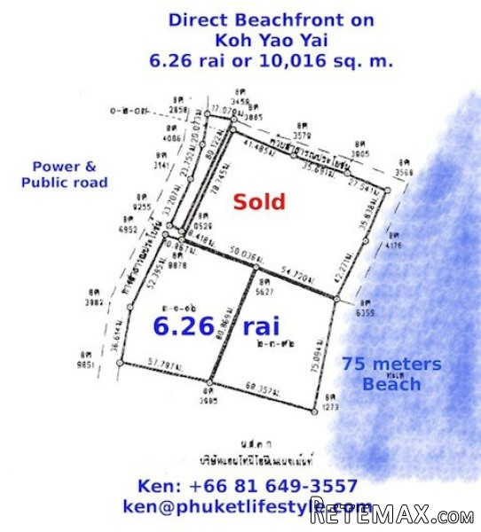 Koh Yao Yai - 6.26 Rai Direct.. - 2