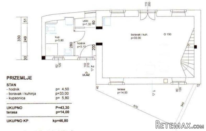 Stara kamena kuća s projektom za obnovu i građevinskom d.. - 3