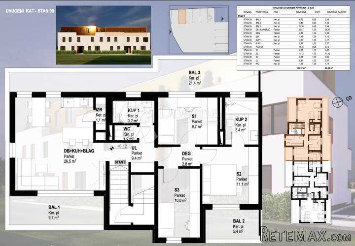 PENTHOUSE SESVETE 93M2 U NOVOGRADNJI - 2