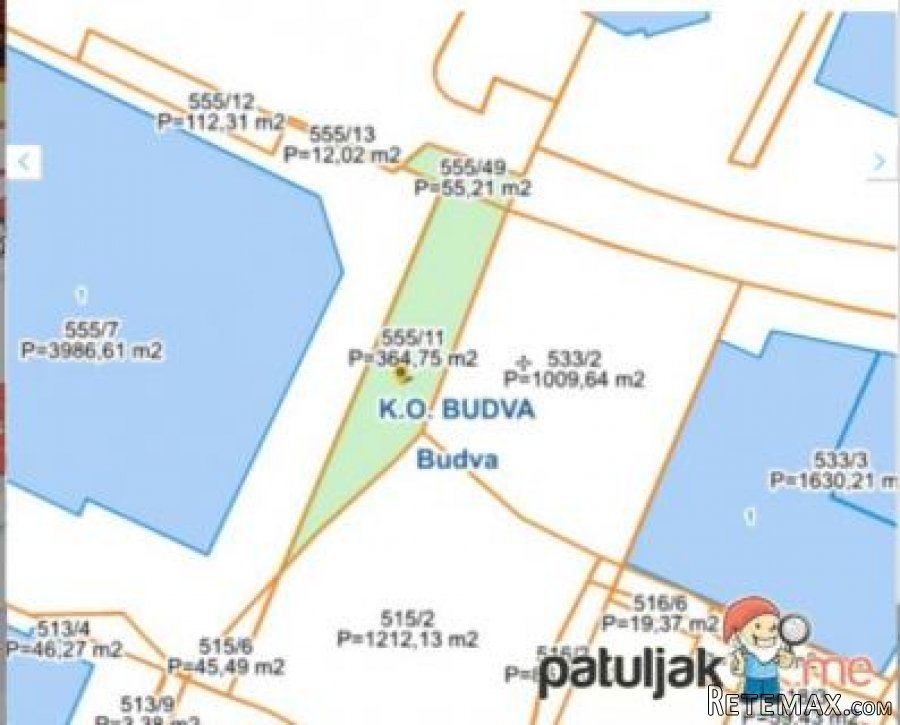 Urbanizovana parcela u centru Budve par metara udaljena od Fakult - 2