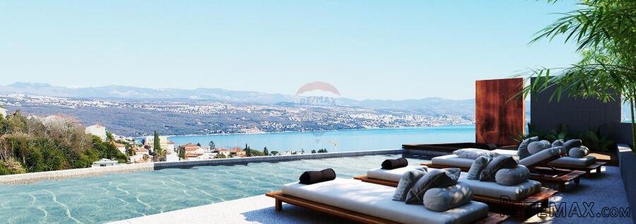 OPATIJA-NOVOGRADNJA, penthouse 3S+DB, bazen, garaža,lift, po
