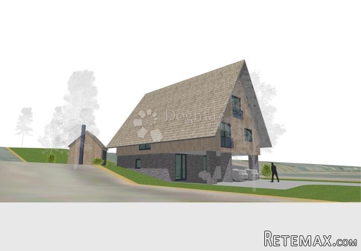 Sunger - zemljište s projektom obiteljske kuće