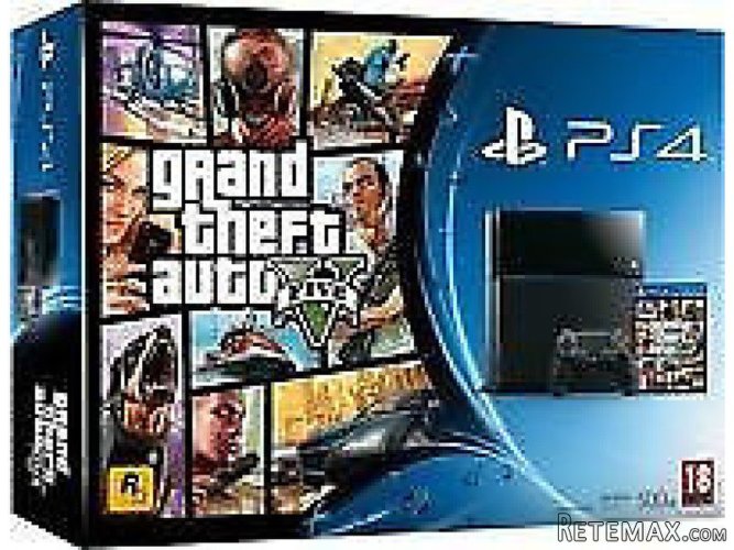 BLACK PS4 PLAYSTATION 4 + GTA V