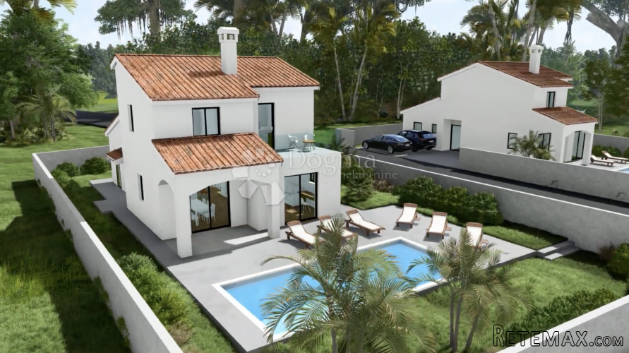 VIŠNJAN- GAMBETIĆI samostojeća vila 140m2 s bazenom