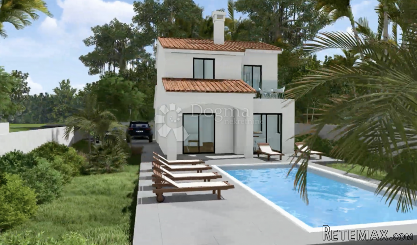 VIŠNJAN- GAMBETIĆI samostojeća vila 140m2 s bazenom