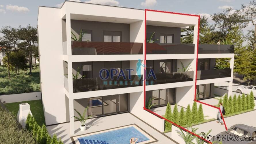 Vir, apartman S2 na 3 kata, krovna terasa južna strana