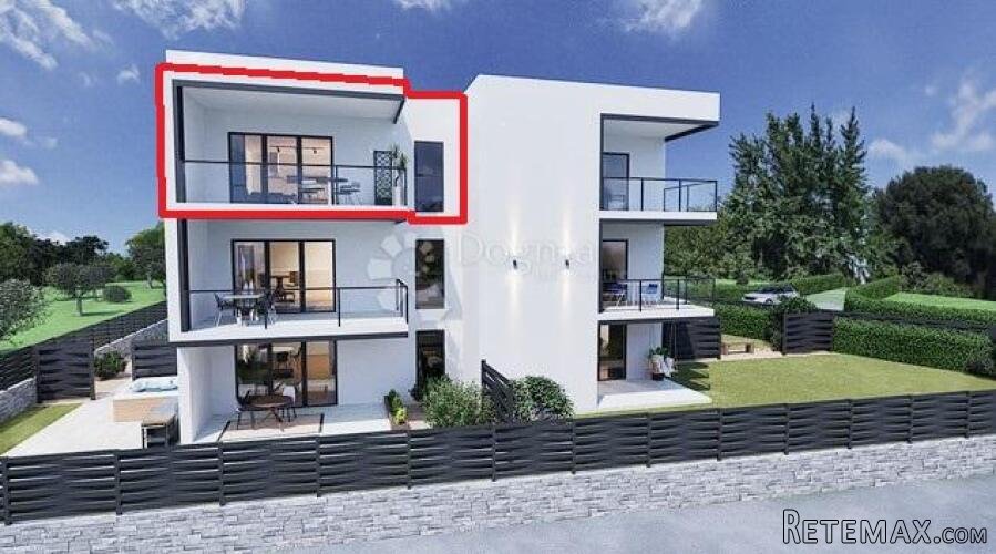 Peroj, moderan 2soban stan na 2. katu s pogledom na more