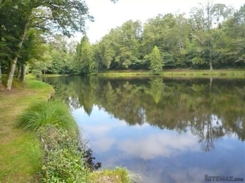Lake With Cabin In The Limousin Area