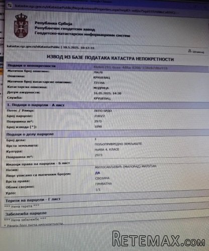 Prodajem plac Modrica-Krusevac - 10